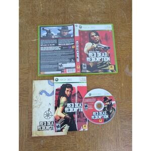Red Dead Redemption CIB w/ Manual, Poster (Microsoft Xbox 360, 2010)
